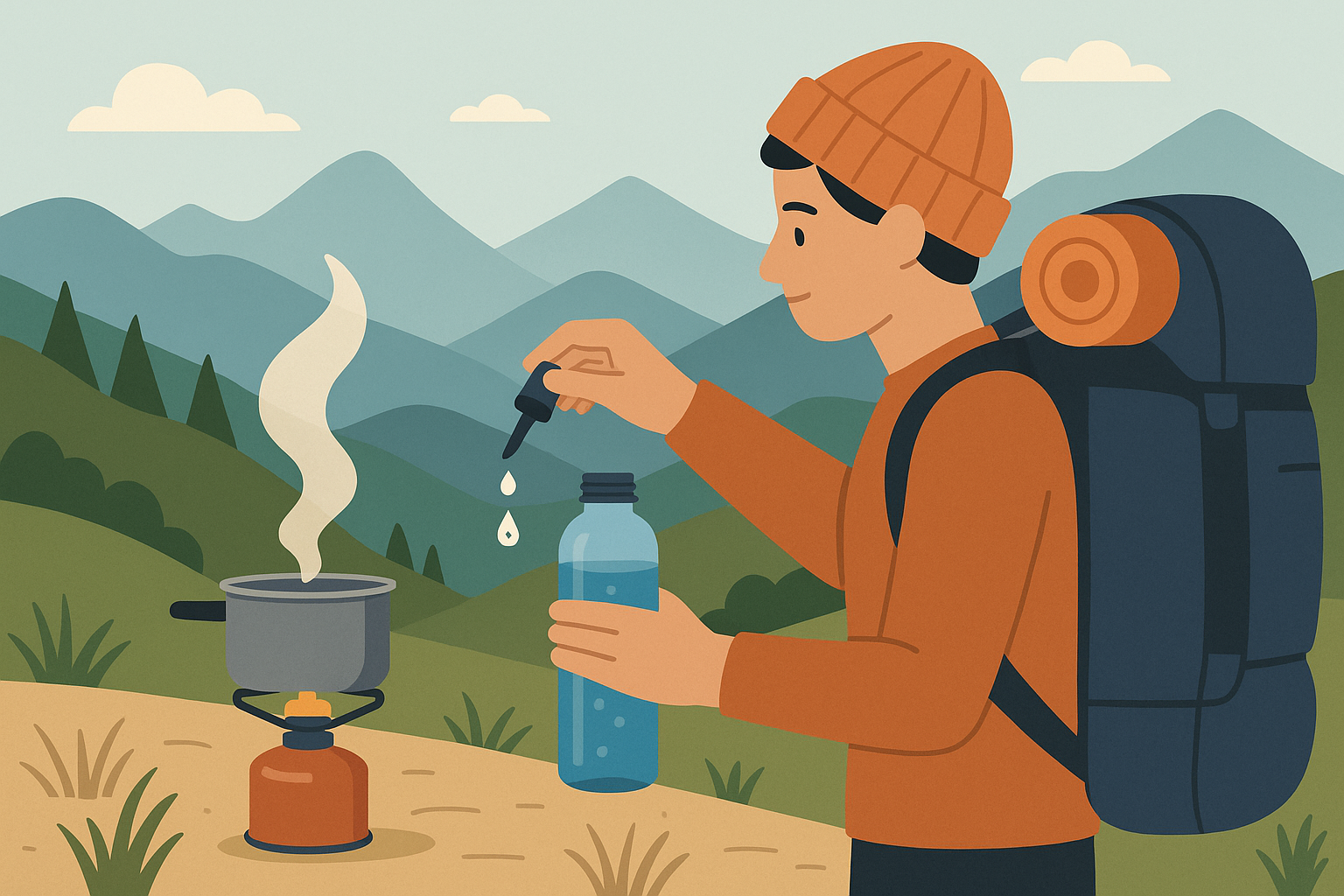 Water mineralization for backpacking