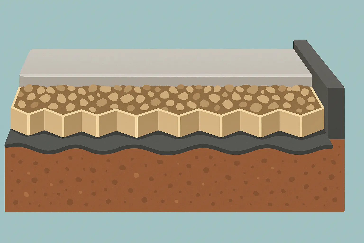 High-performance stabilized gravel system