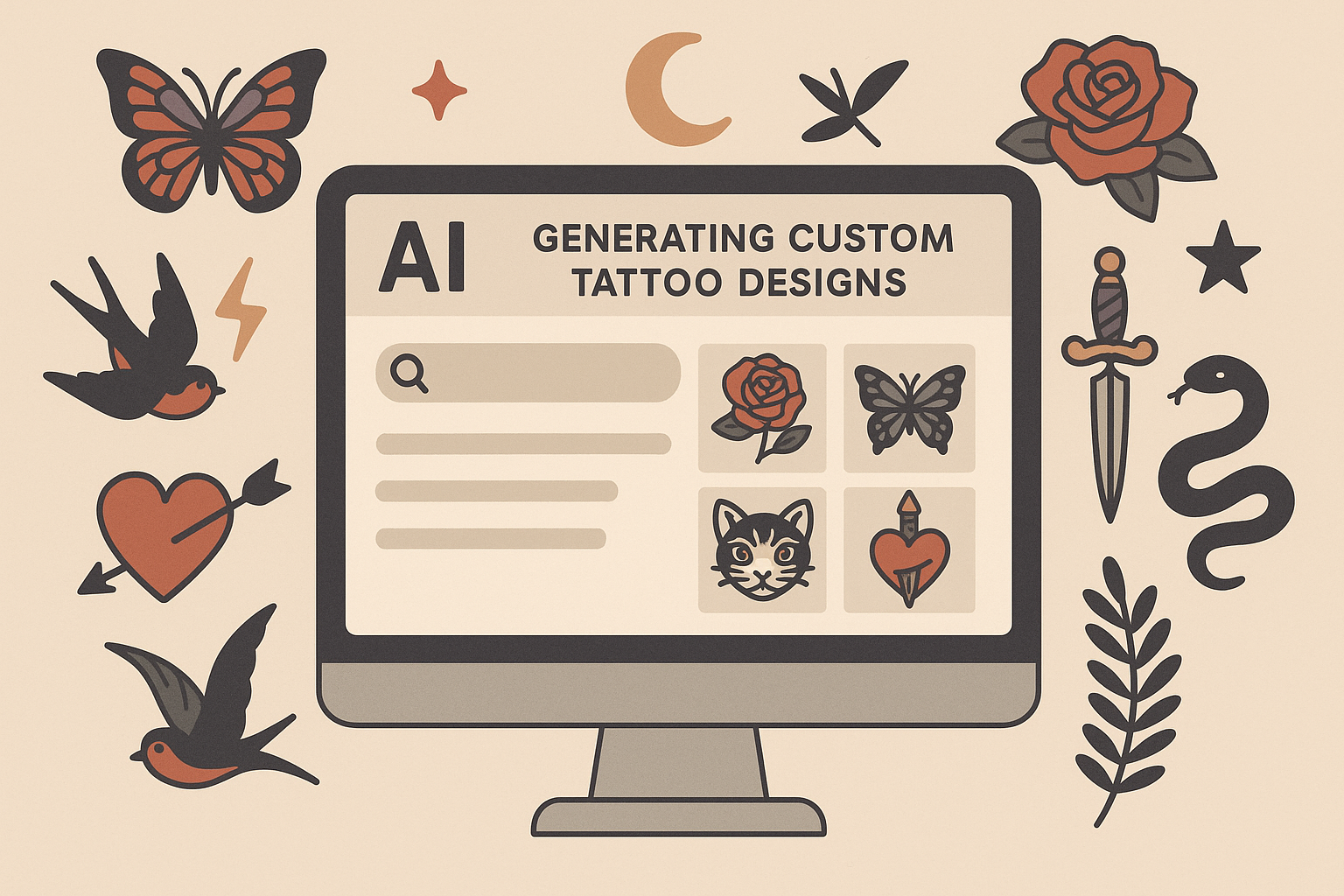 AI tattoo design generation process