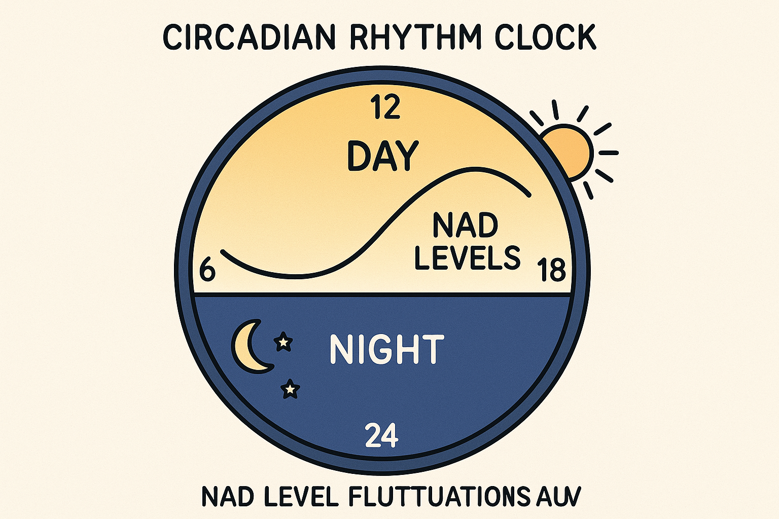 NAD circadian rhythm control