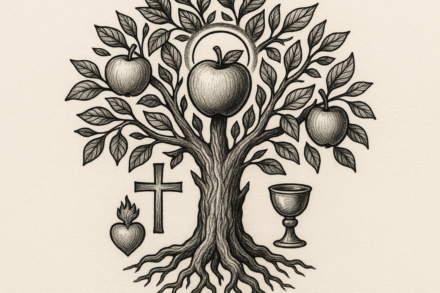 Tree of Knowledge apple tattoo