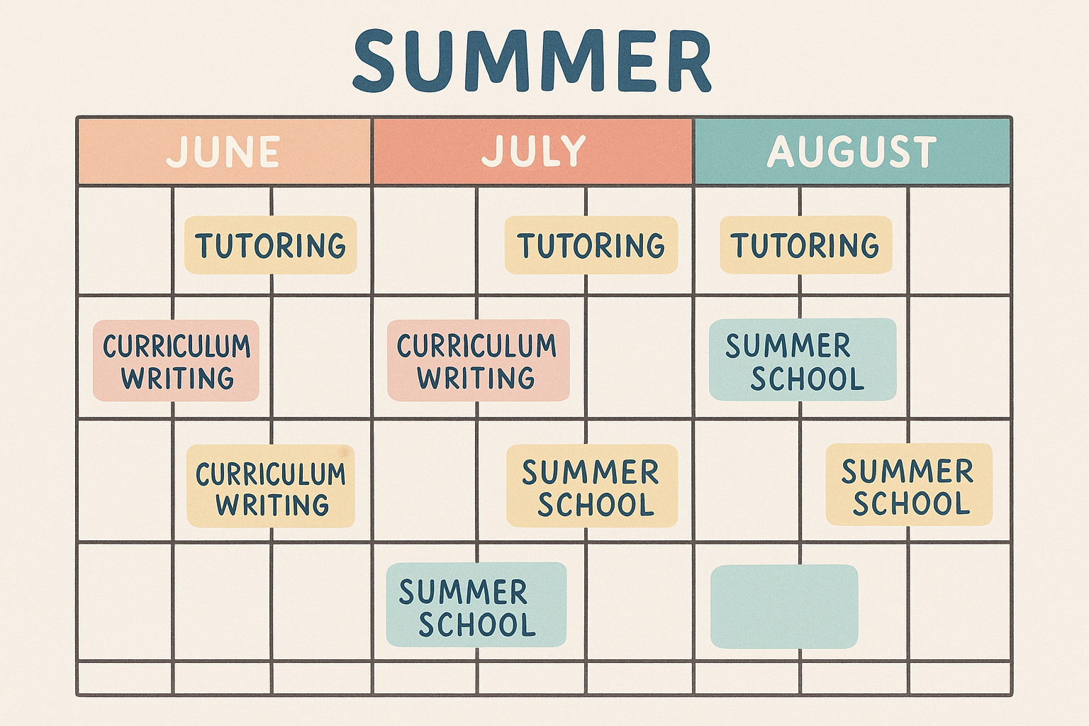 Summer income planning strategies for teachers
