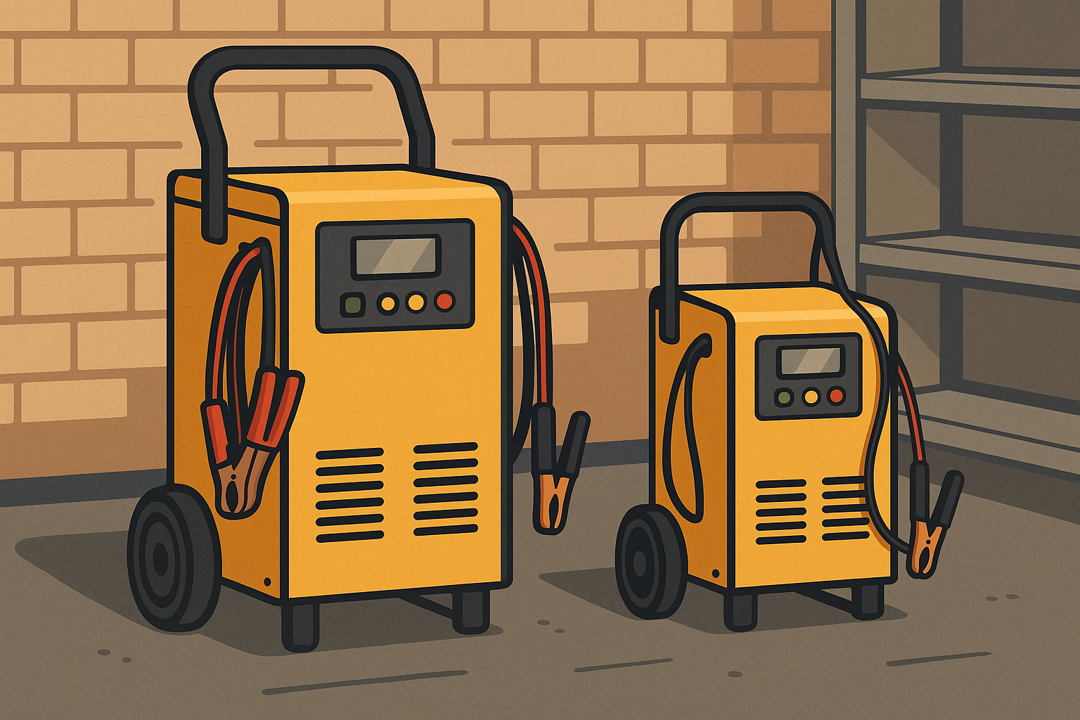 Heavy-duty professional motorcycle battery chargers