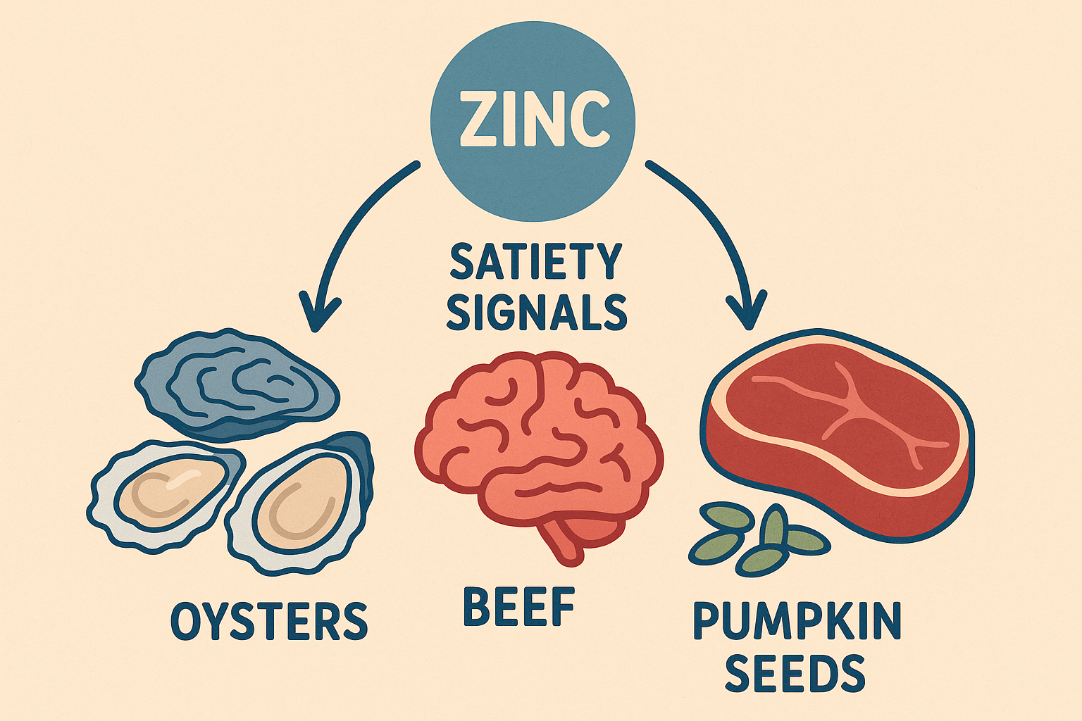 Zinc deficiency and hunger signals