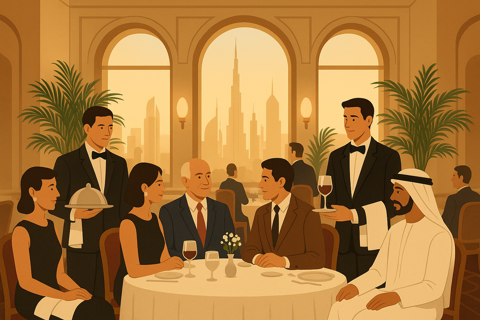 Exclusive private club dining service in Dubai