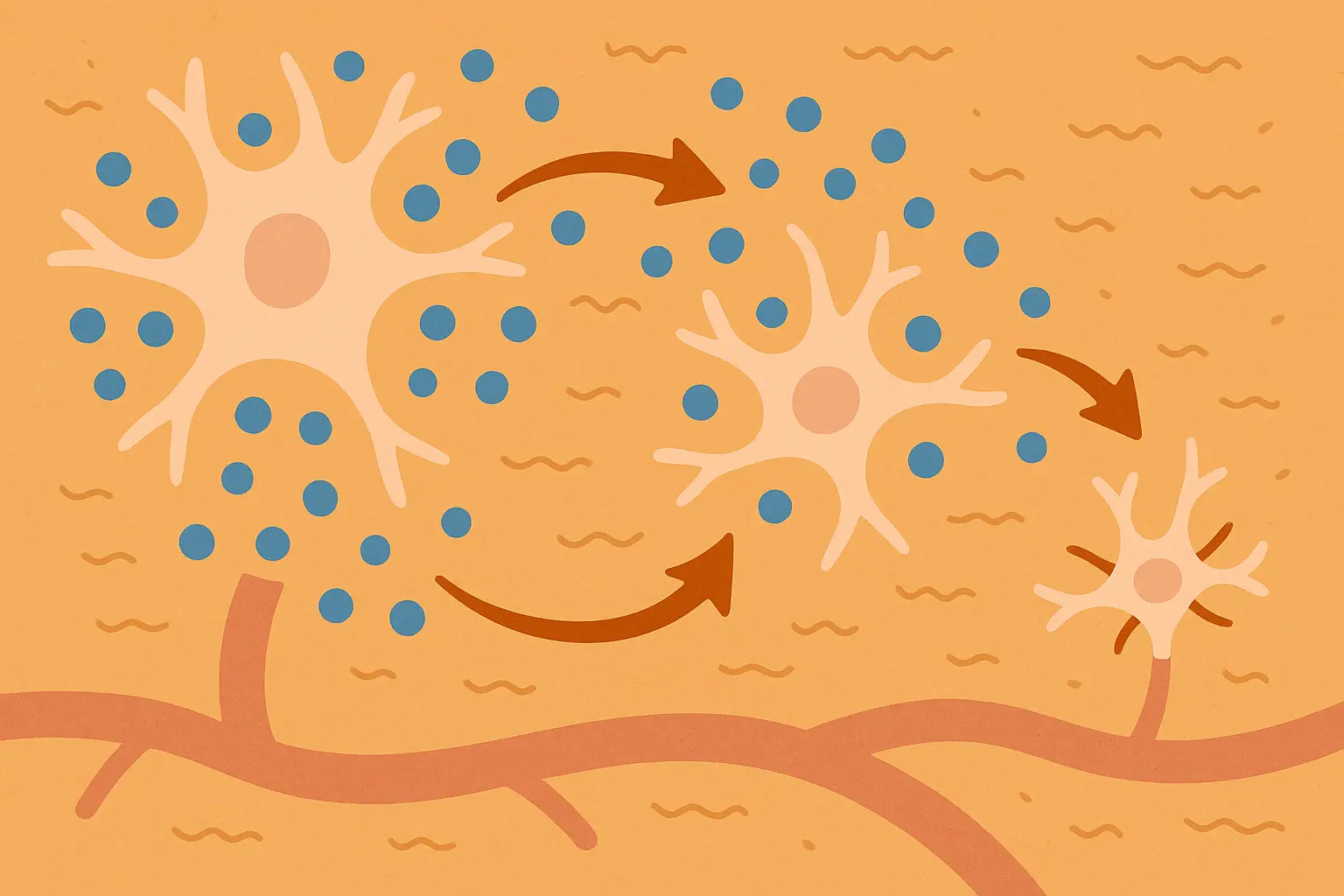 Brain cells shrinking during dehydration