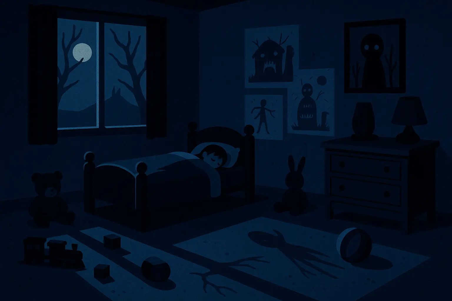 Childhood horror and innocence corrupted themes