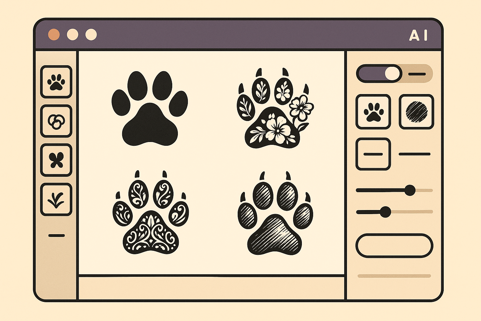 AI tattoo design generation process