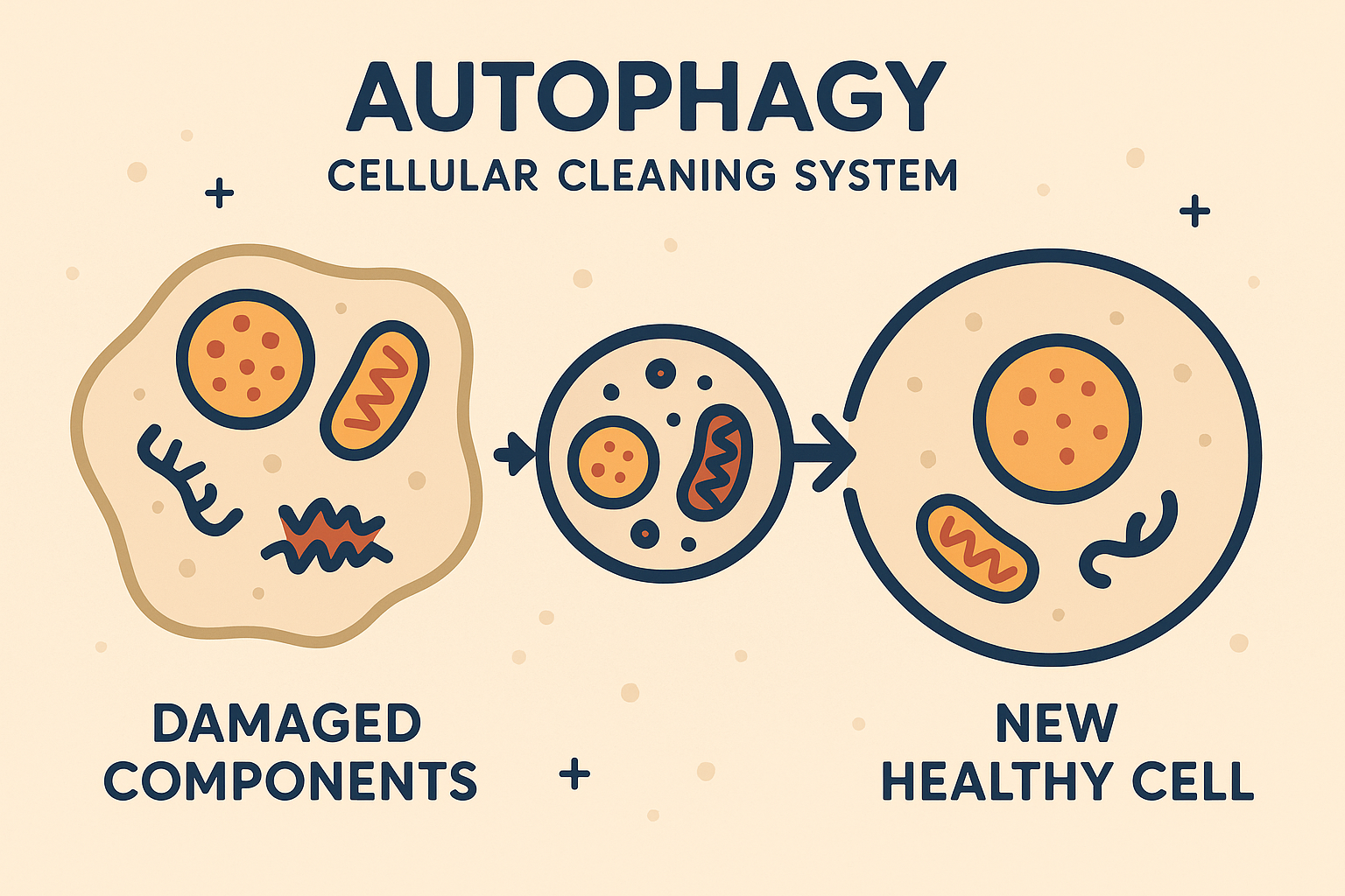 Skin cellular recycling and repair processes