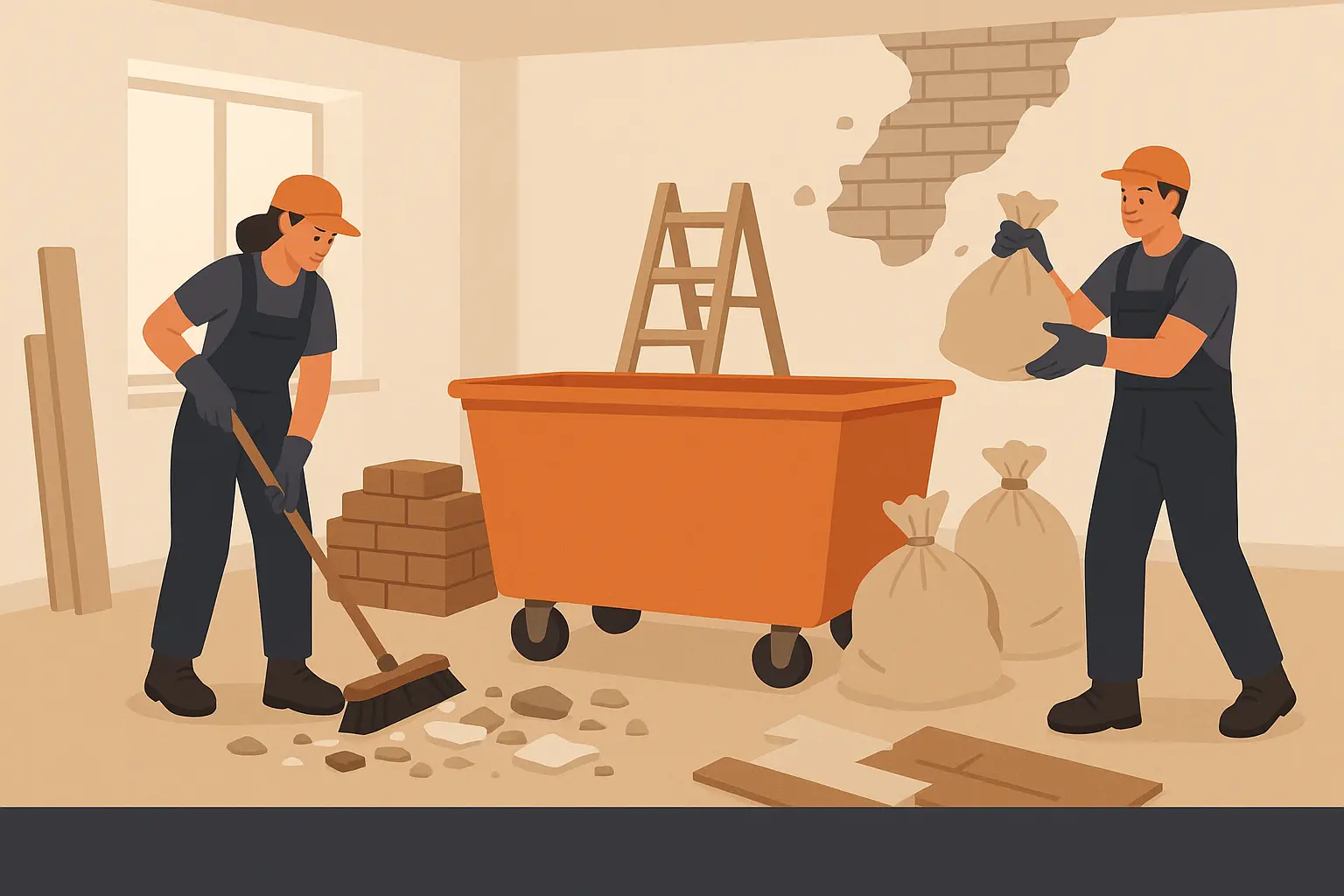 Construction debris removal