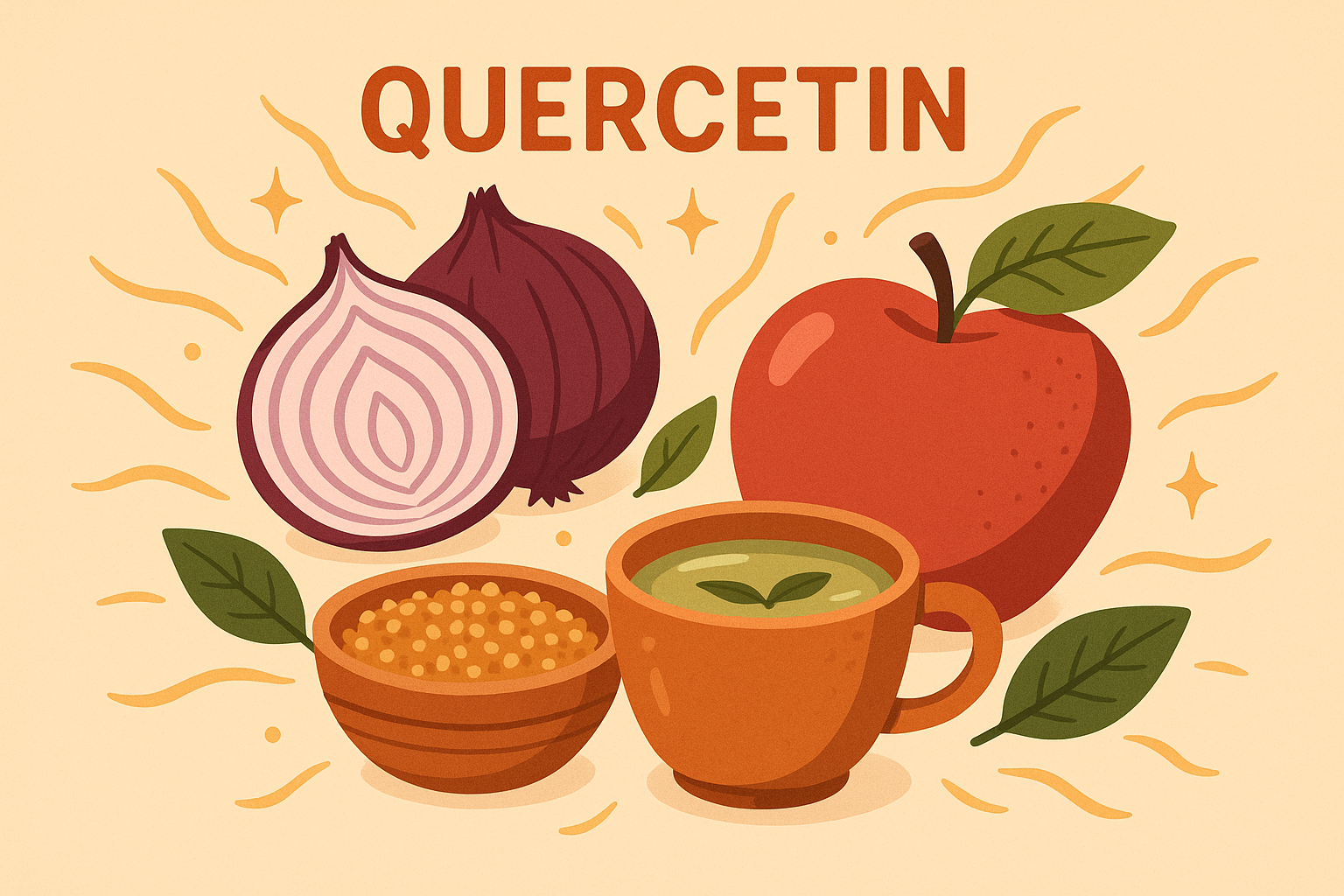 Quercetin-rich foods for ulcer healing phase