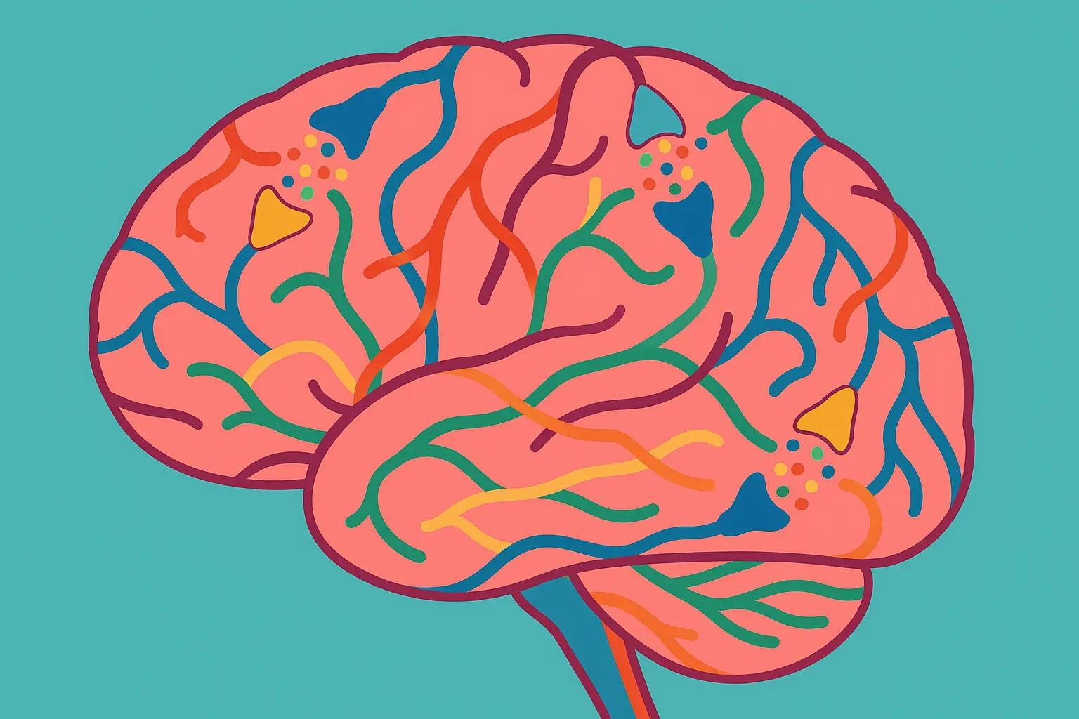 Brain peptides molecular structure diagram