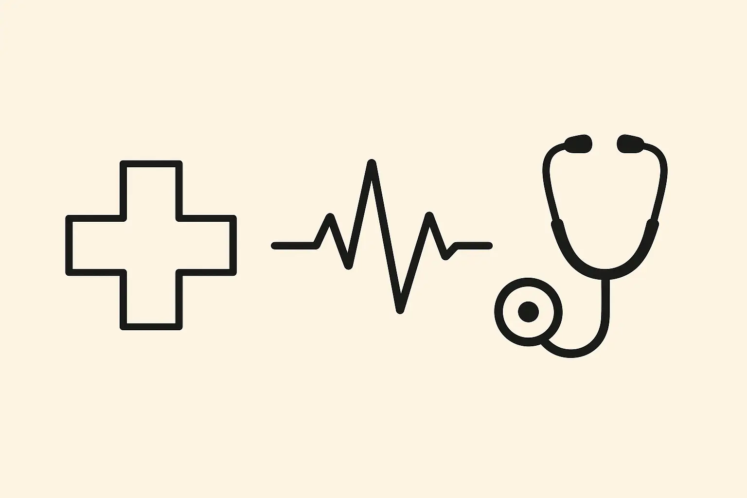 Complete basic medical kit minimalist tattoo design