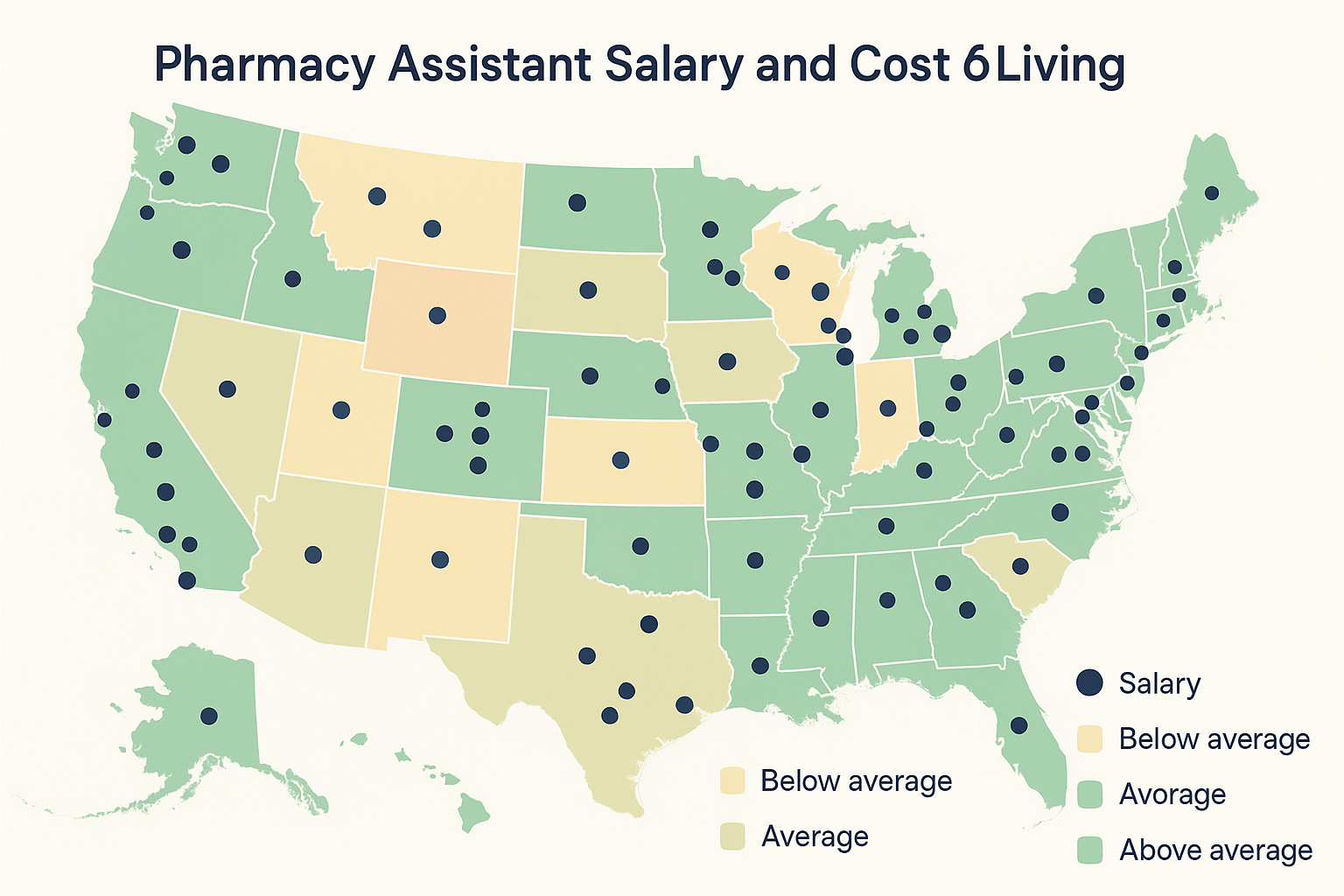 Geographic salary distribution map