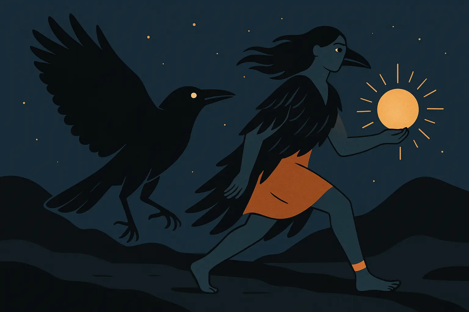 Trickster and culture hero creation stories