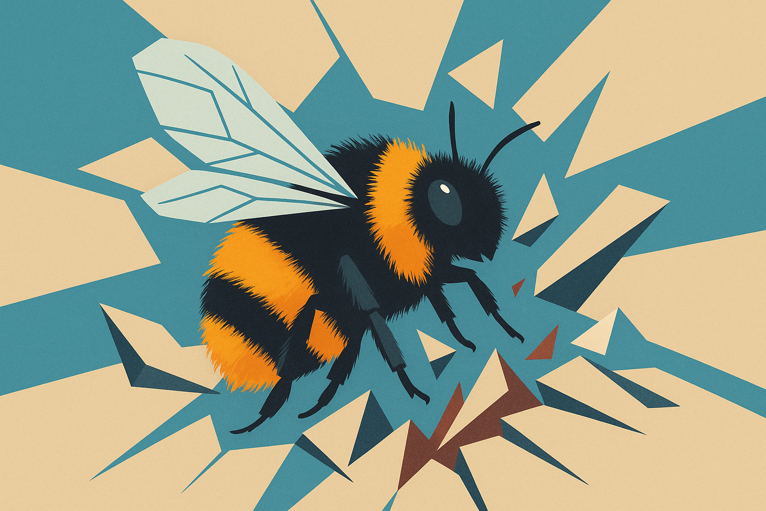 Bumble bee tattoo design emphasizing underdog symbolism