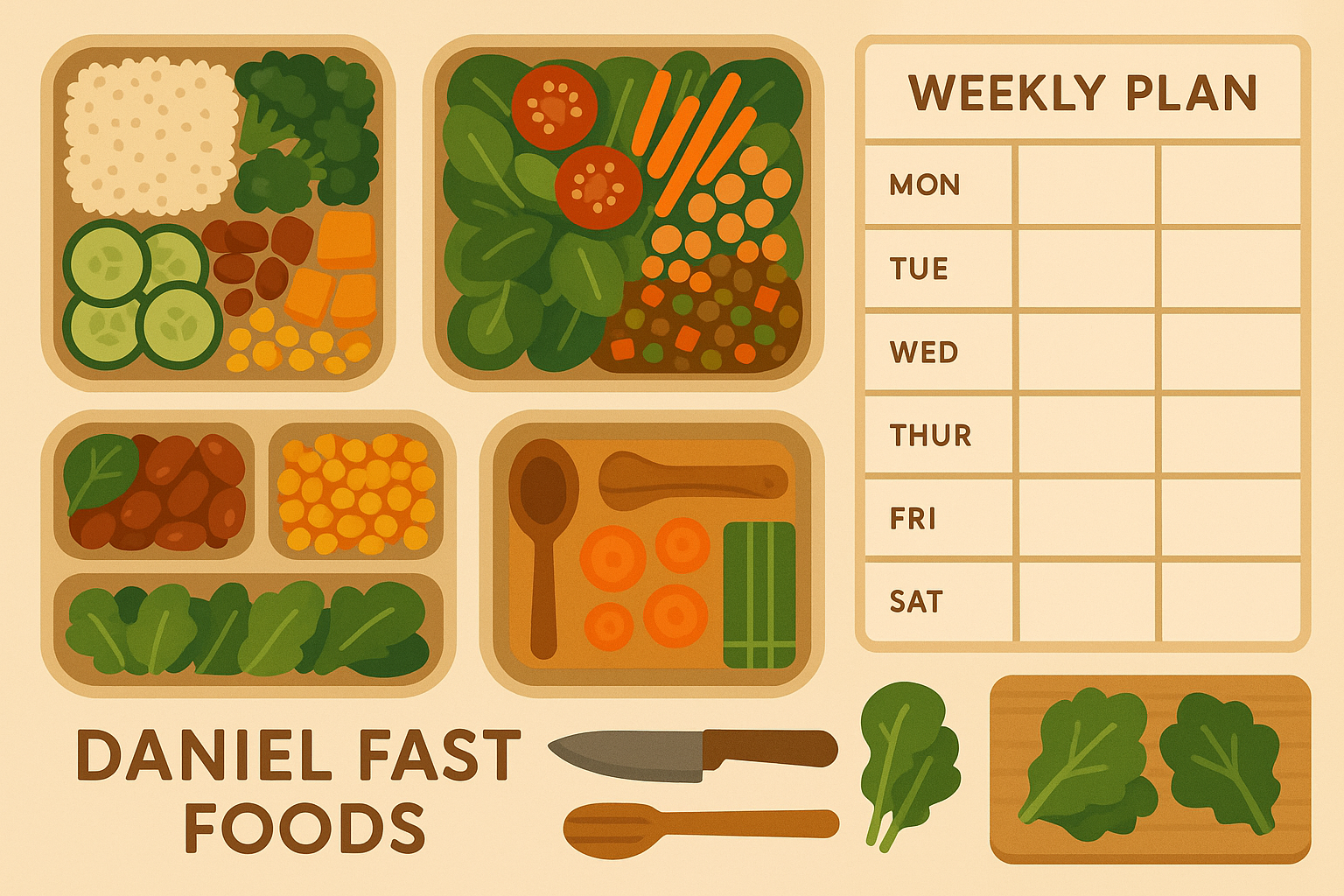 Meal planning system for daniel fast