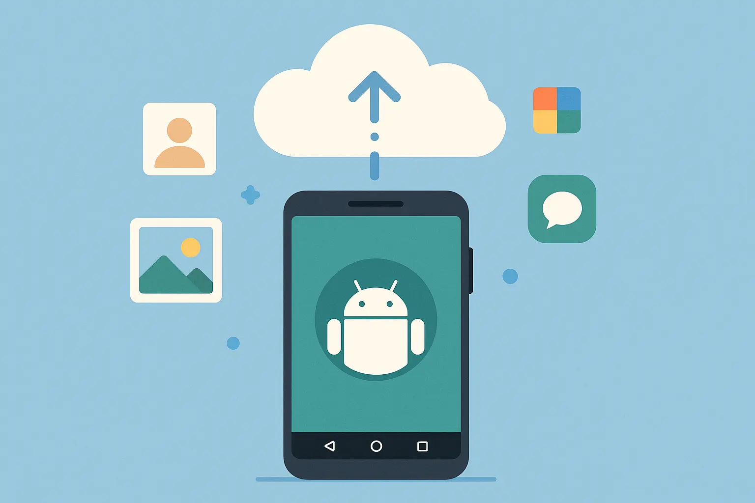 Android backup settings interface showing Google Drive options