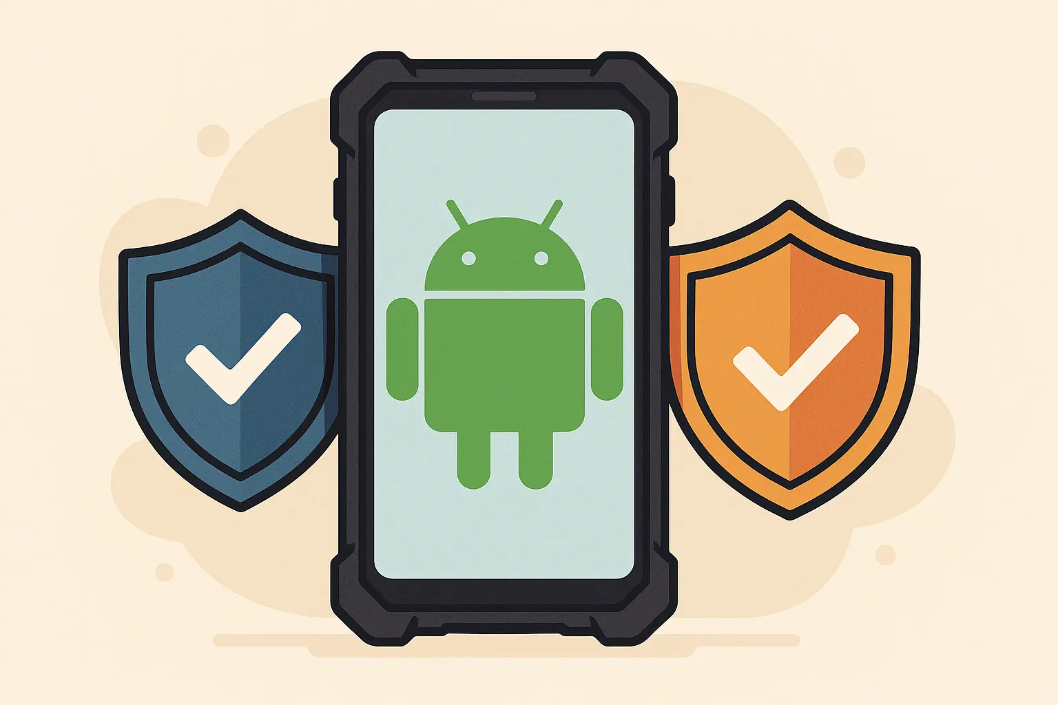 Physical and digital protection for Android phones