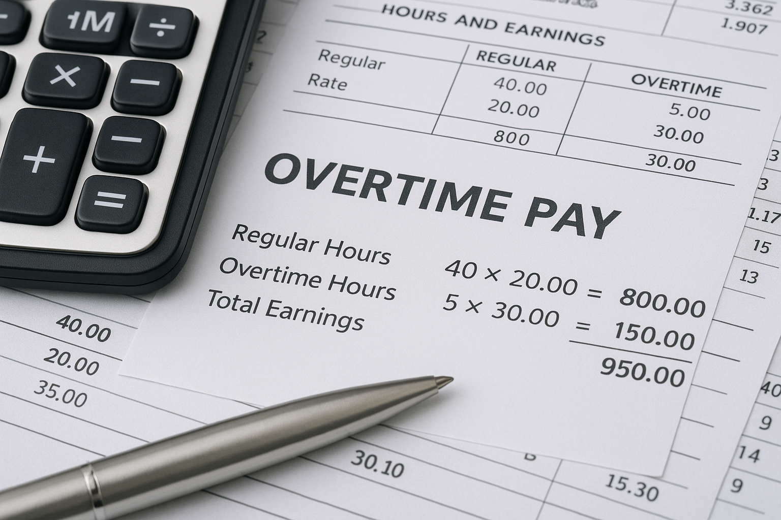Overtime calculation worksheet for ophthalmic technicians
