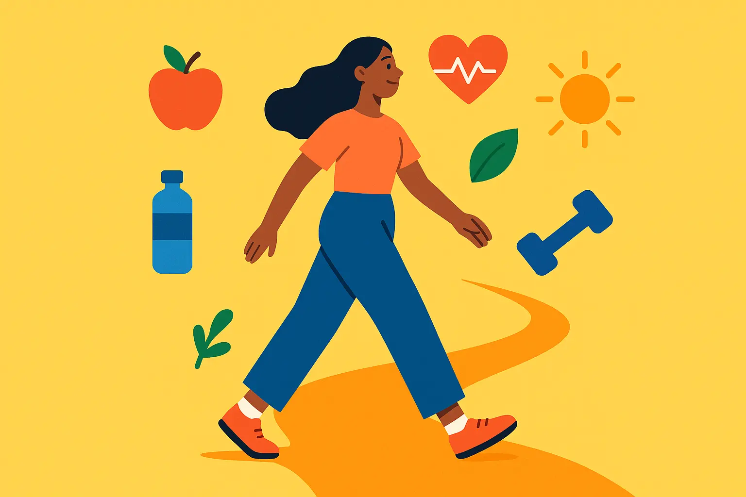 Woman taking proactive health action after menopause prediction