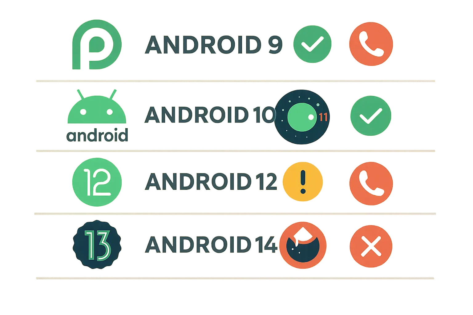 Android version compatibility for call recording