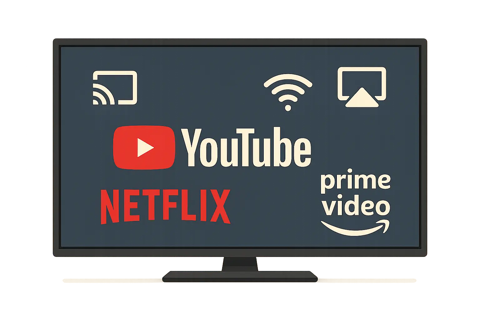 Smart TV displaying Android phone cast content