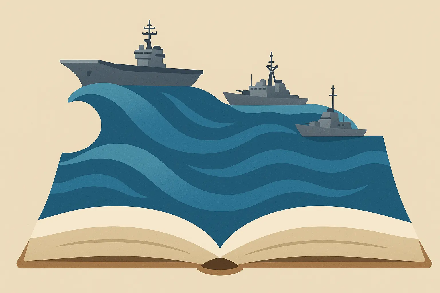 Collection of naval books and maritime stories
