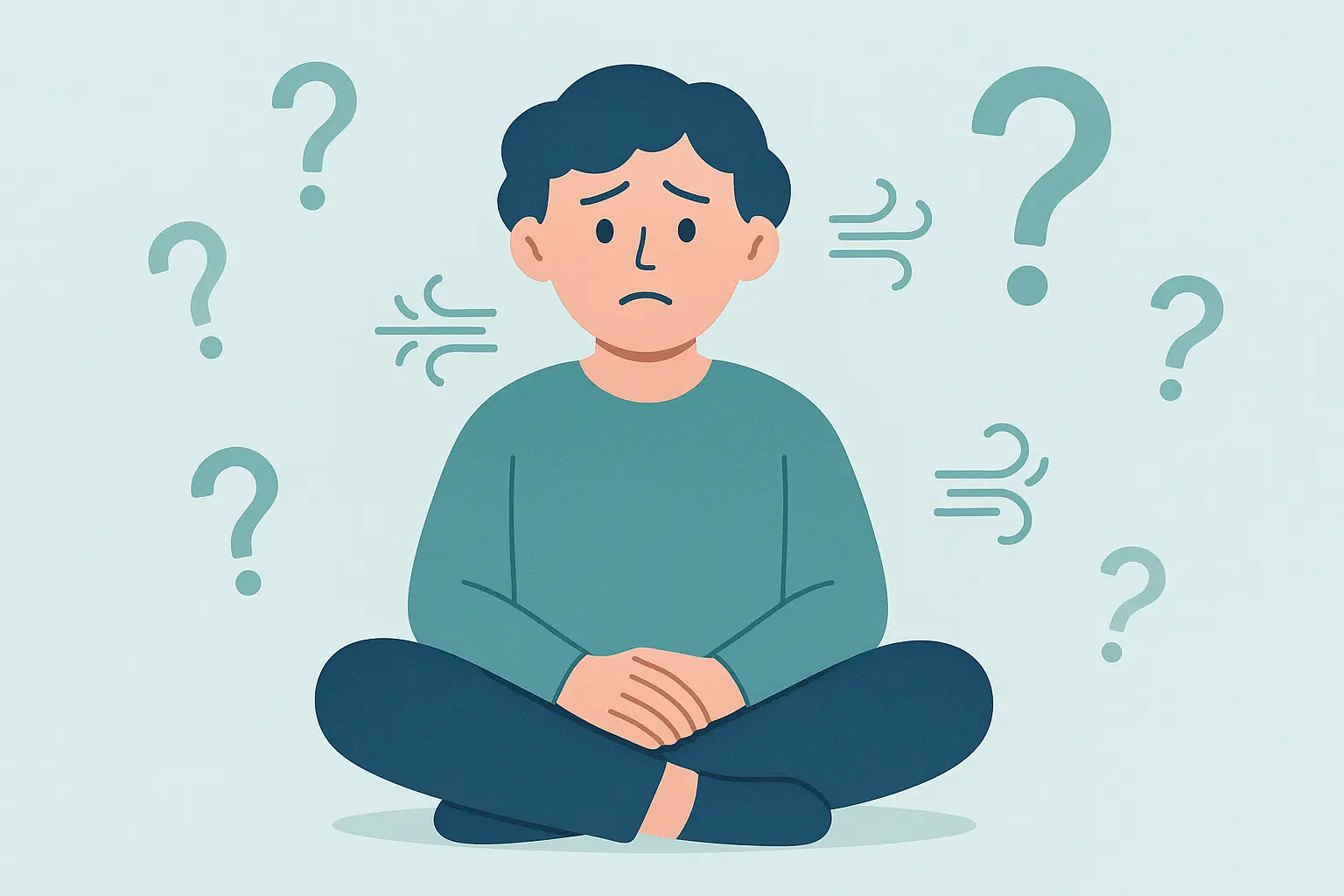 Person experiencing breathing difficulty despite normal lung function