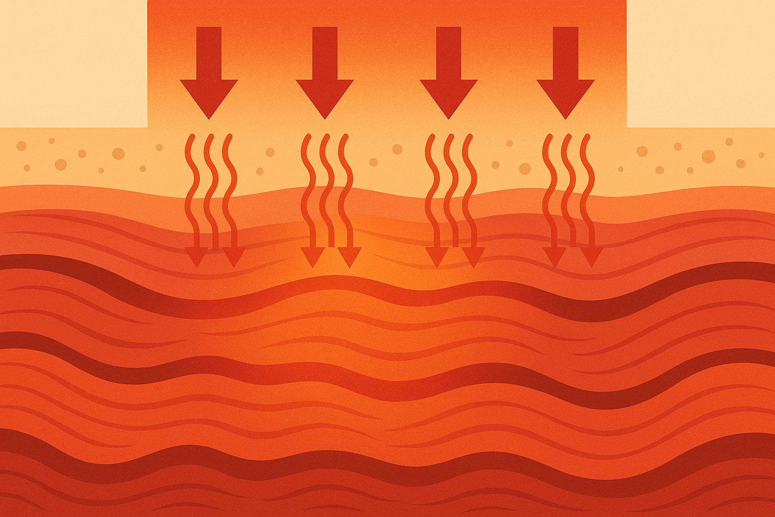 Infrared heat penetration in muscle tissue