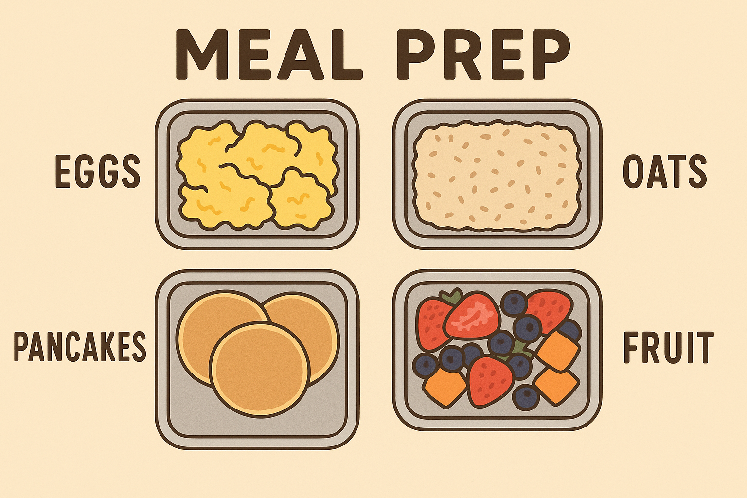 Breakfast meal prep organization system