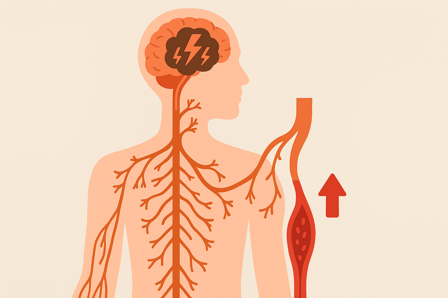 Nervous system impact on blood flow