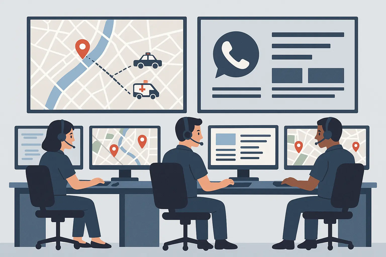 Emergency services coordination in overlay areas