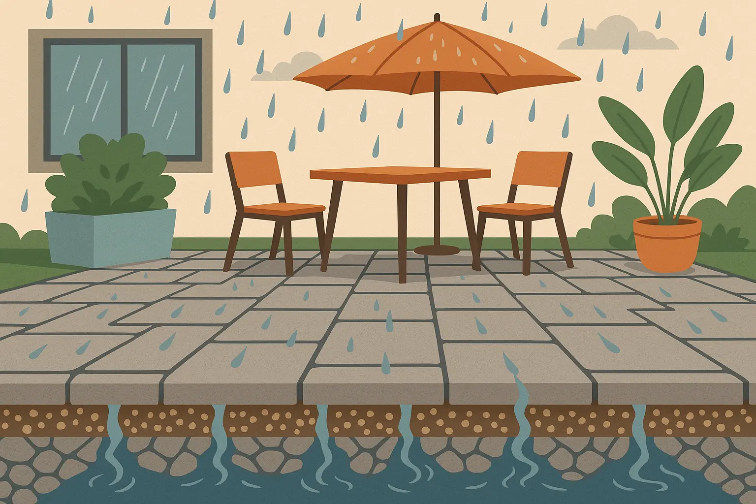 Permeable paver system installation