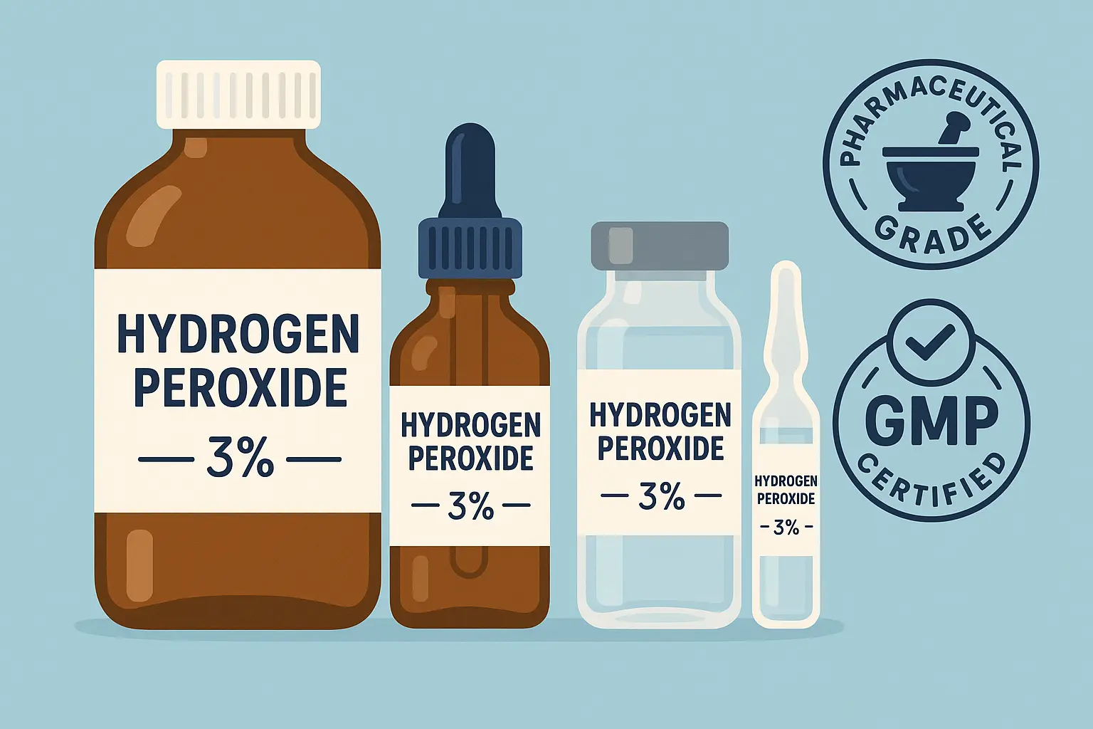 Medical grade hydrogen peroxide quality control