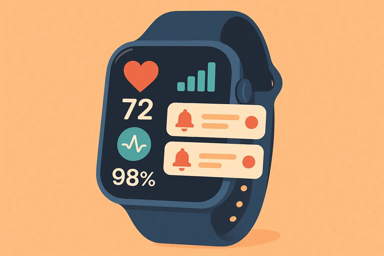 Smartwatch health monitoring display
