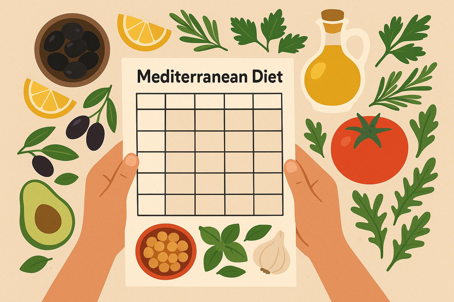 Mediterranean diet meal plan printable