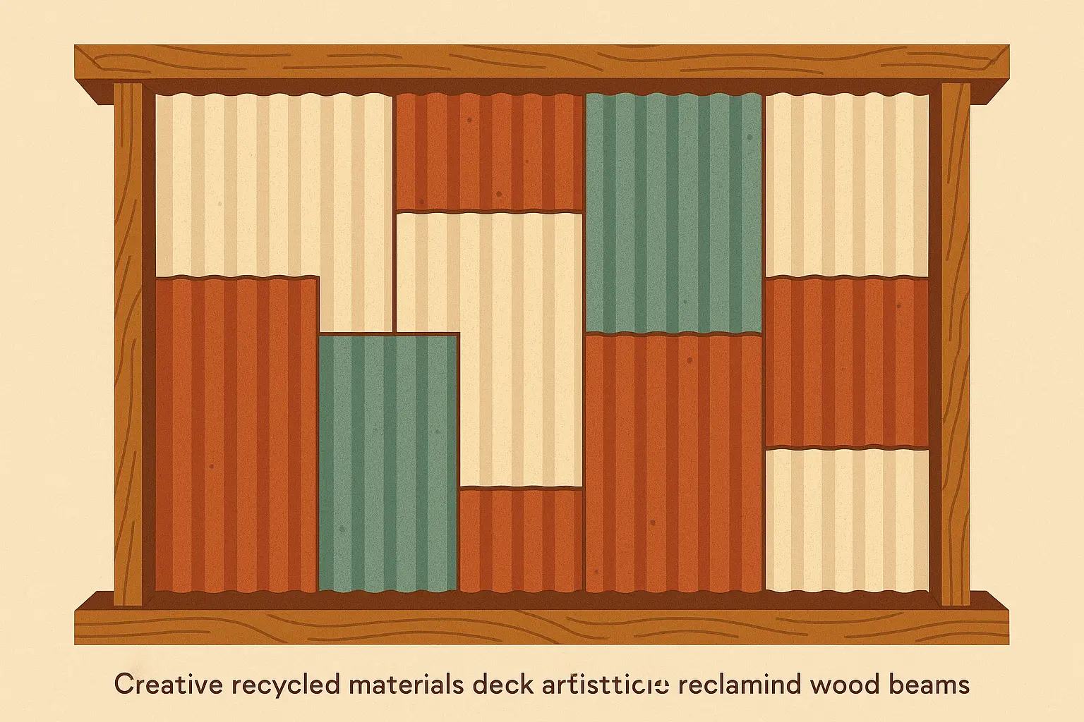 Recycled materials deck roof