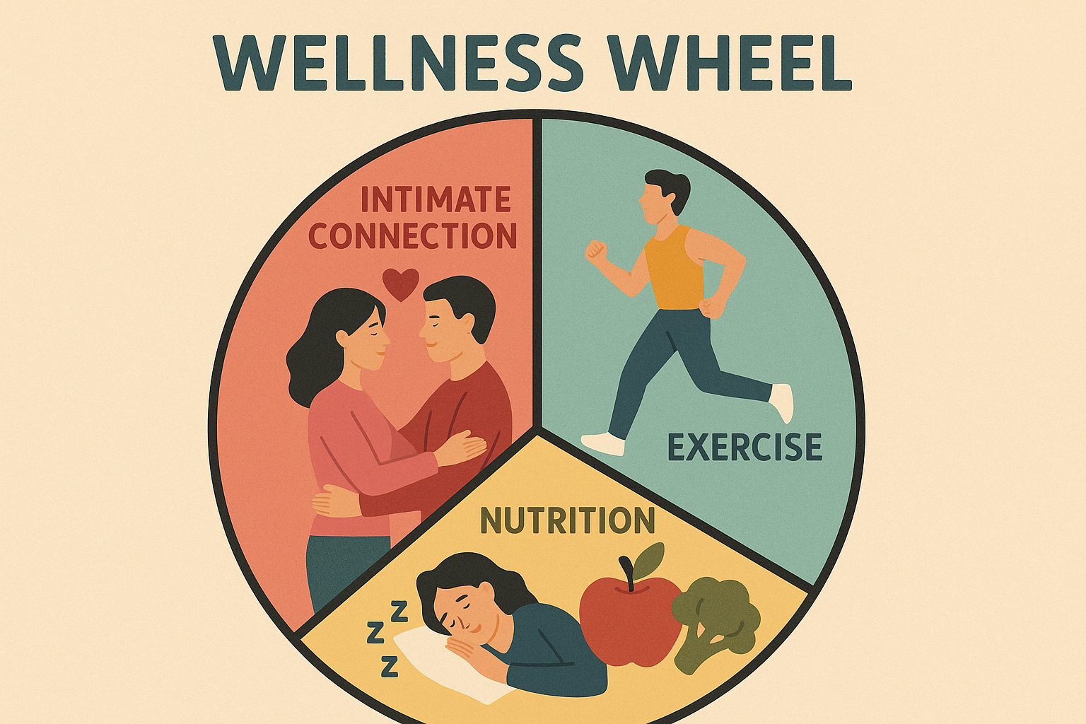 Holistic wellness approach including intimate activities