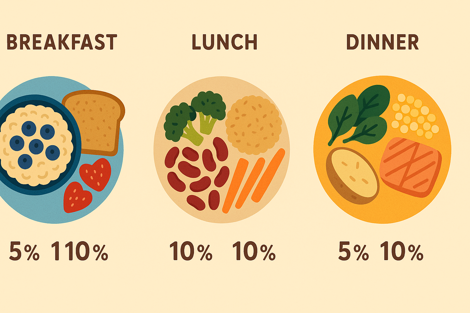 Fiber meal timing and distribution