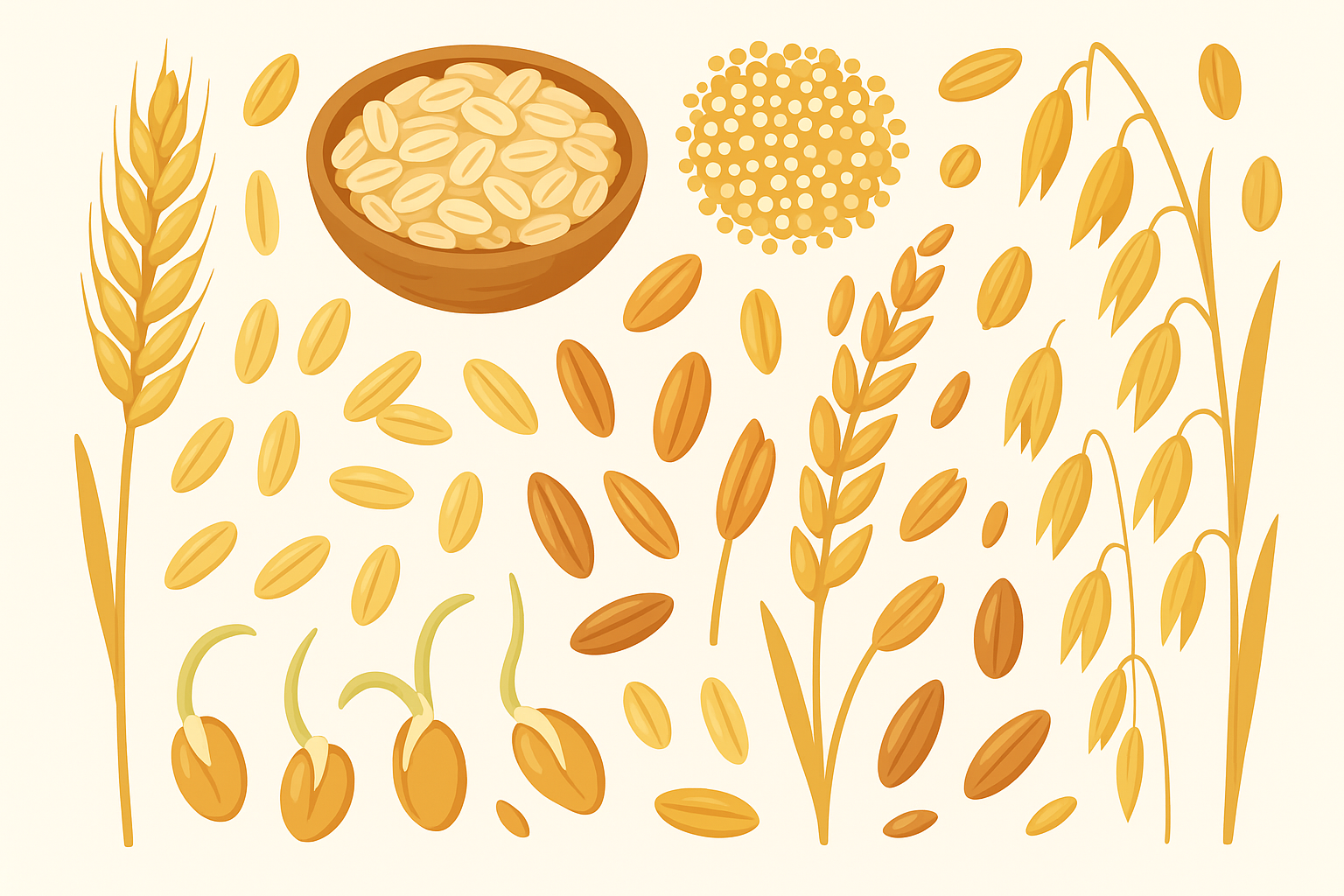 Sprouted grain cereal ingredients
