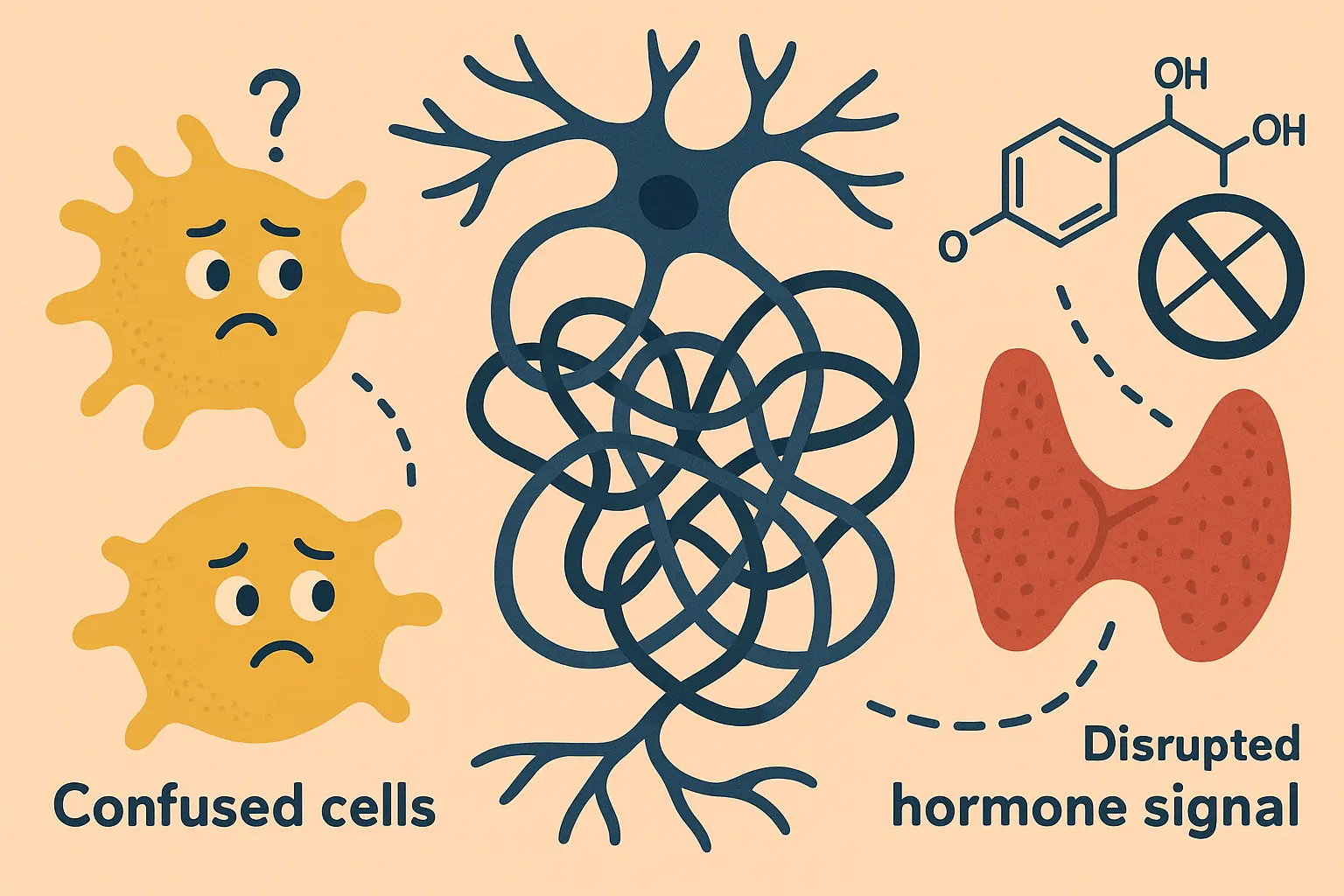 Cellular communication breakdown from progesterone excess
