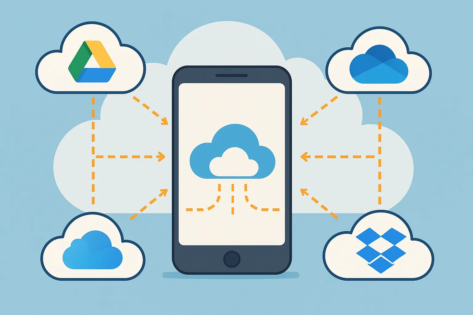 Multiple cloud backup services interface