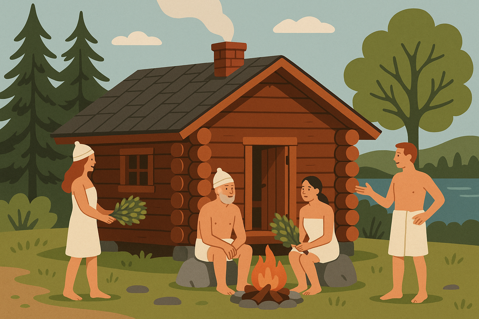 Traditional Finnish sauna community experience