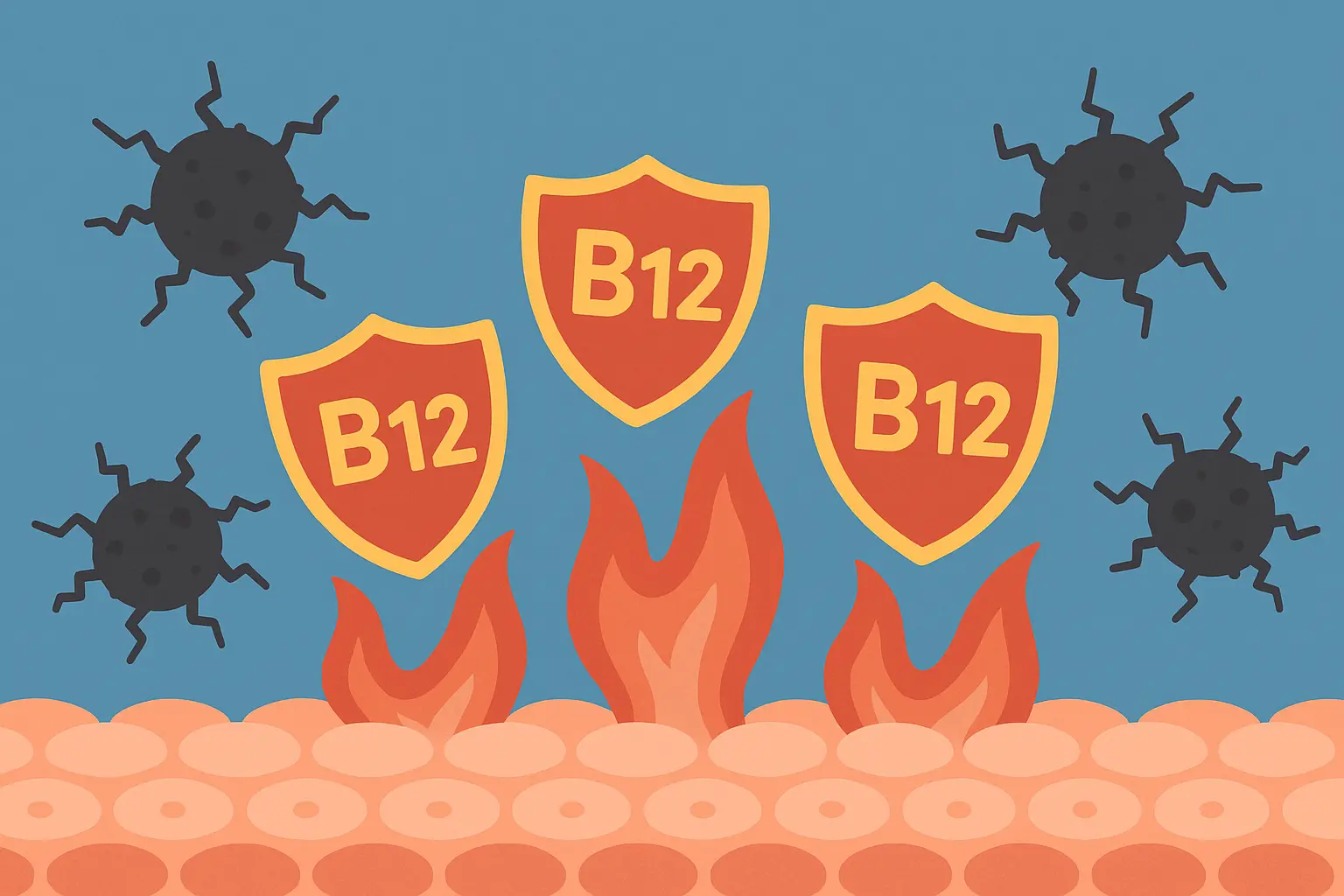Anti-inflammatory effects of B12 on skin