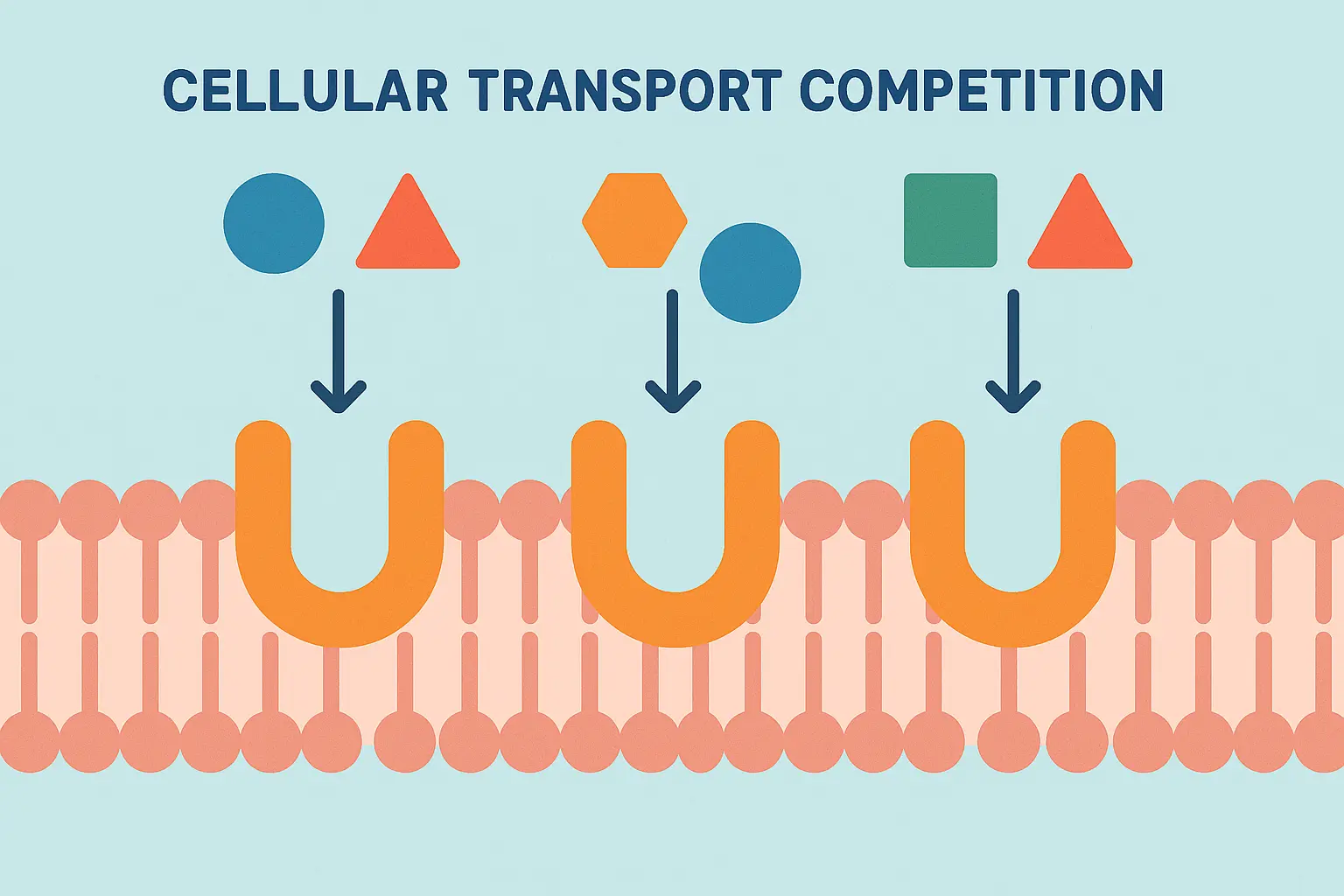 Cellular transport protein saturation diagram