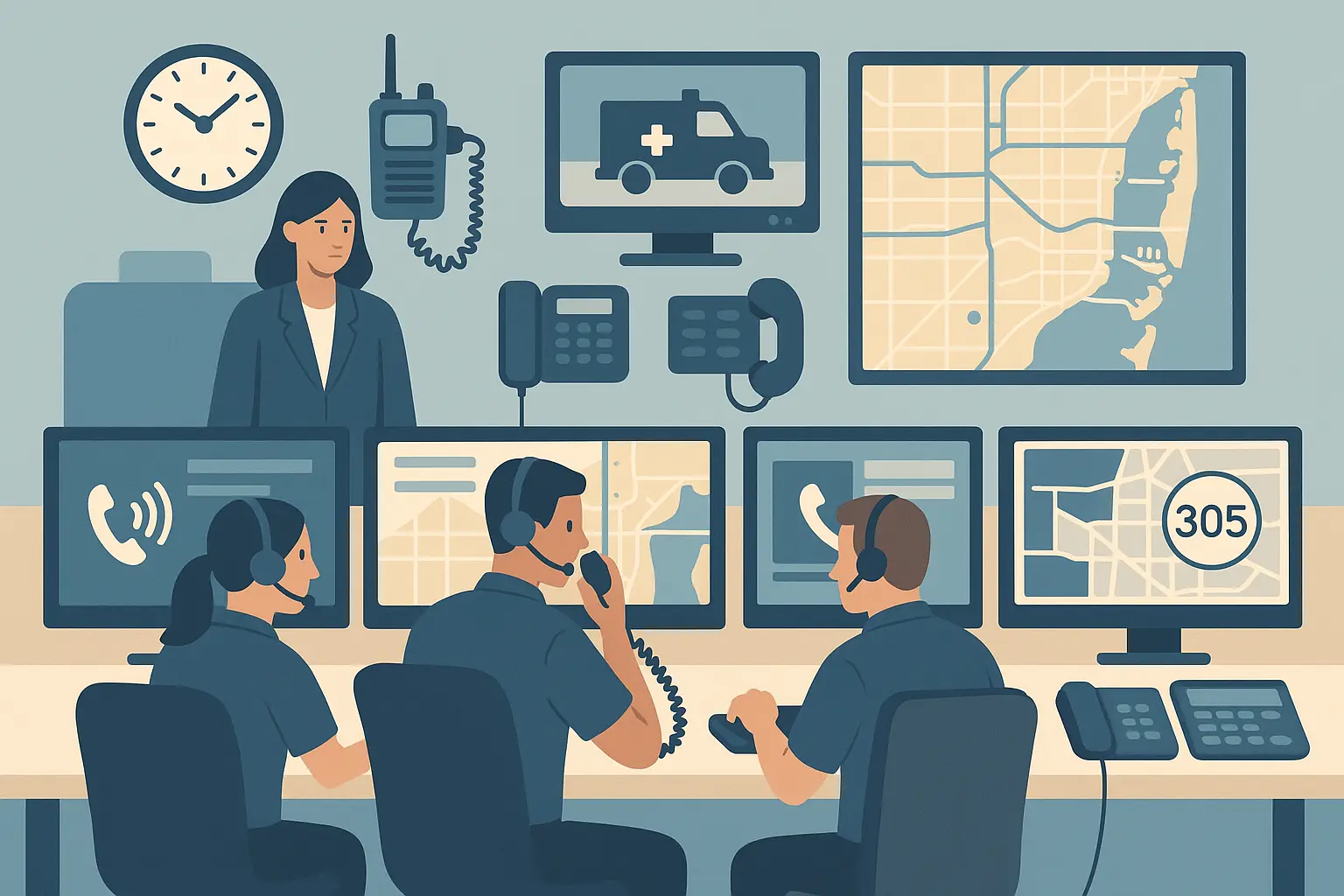 Miami emergency services coordination center