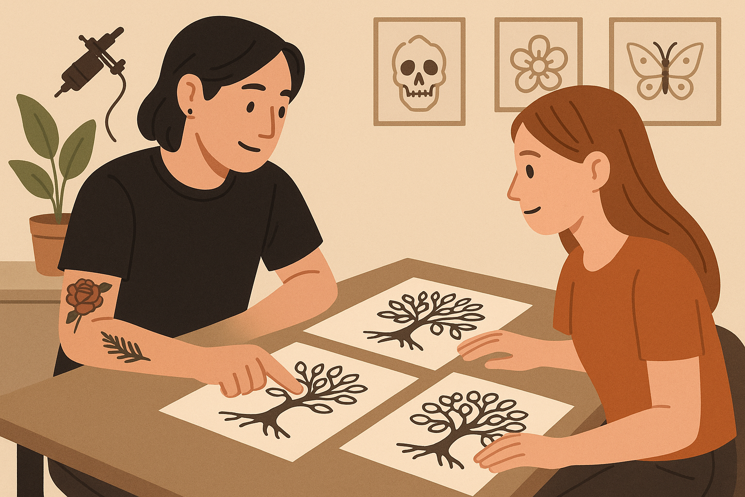 Traditional family tree tattoo planning considerations