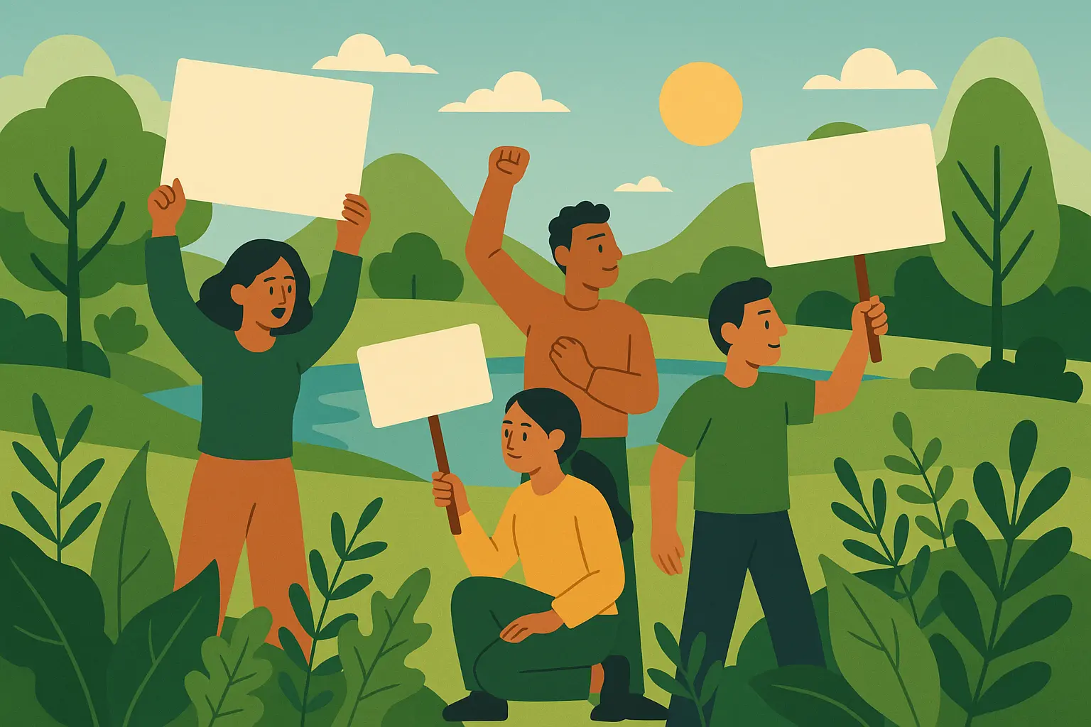 Environmental activist at community meeting