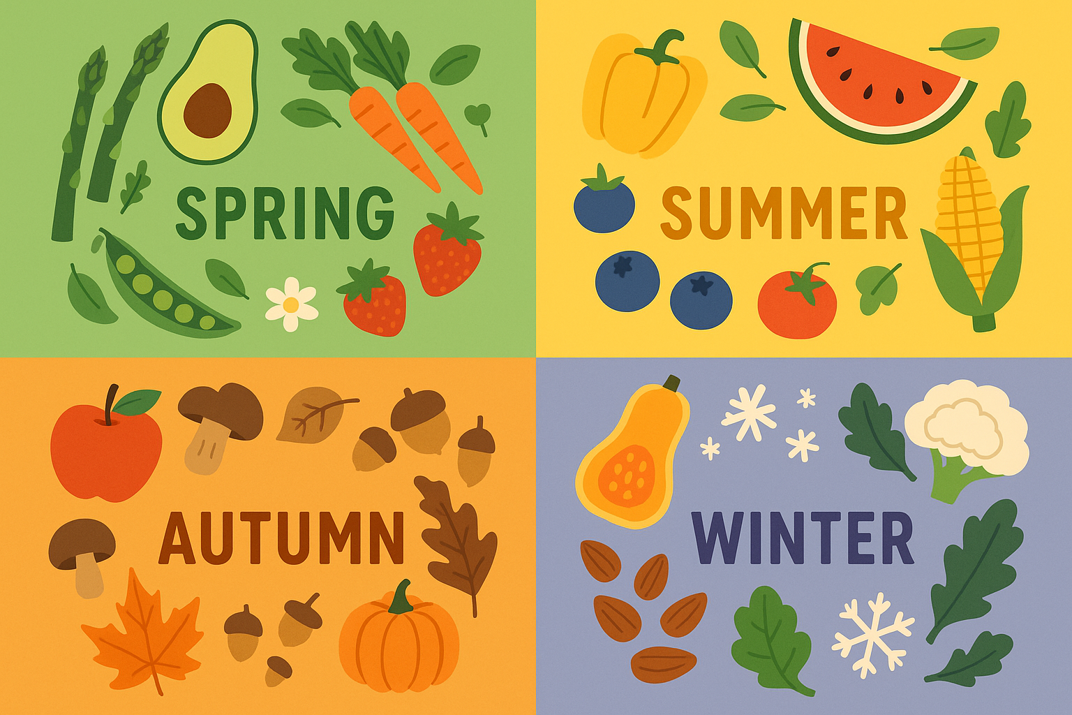 Seasonal dairy-free nutrition planning